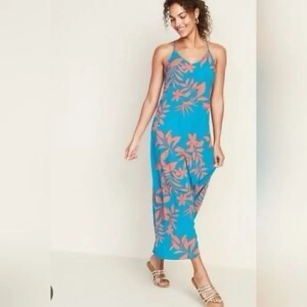 NWT Old Navy V-Neck Maxi Shift Dress for Women SZ XXL